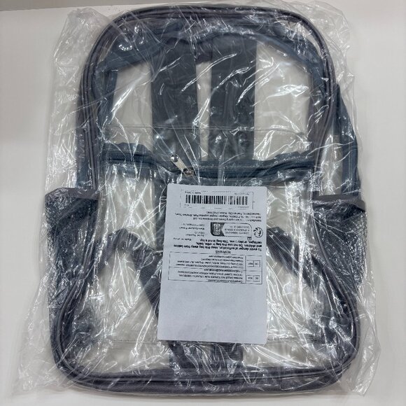 Clear - Transparent Backpack with Gray Straps - Event Approved - NWT - Picture 4 of 5